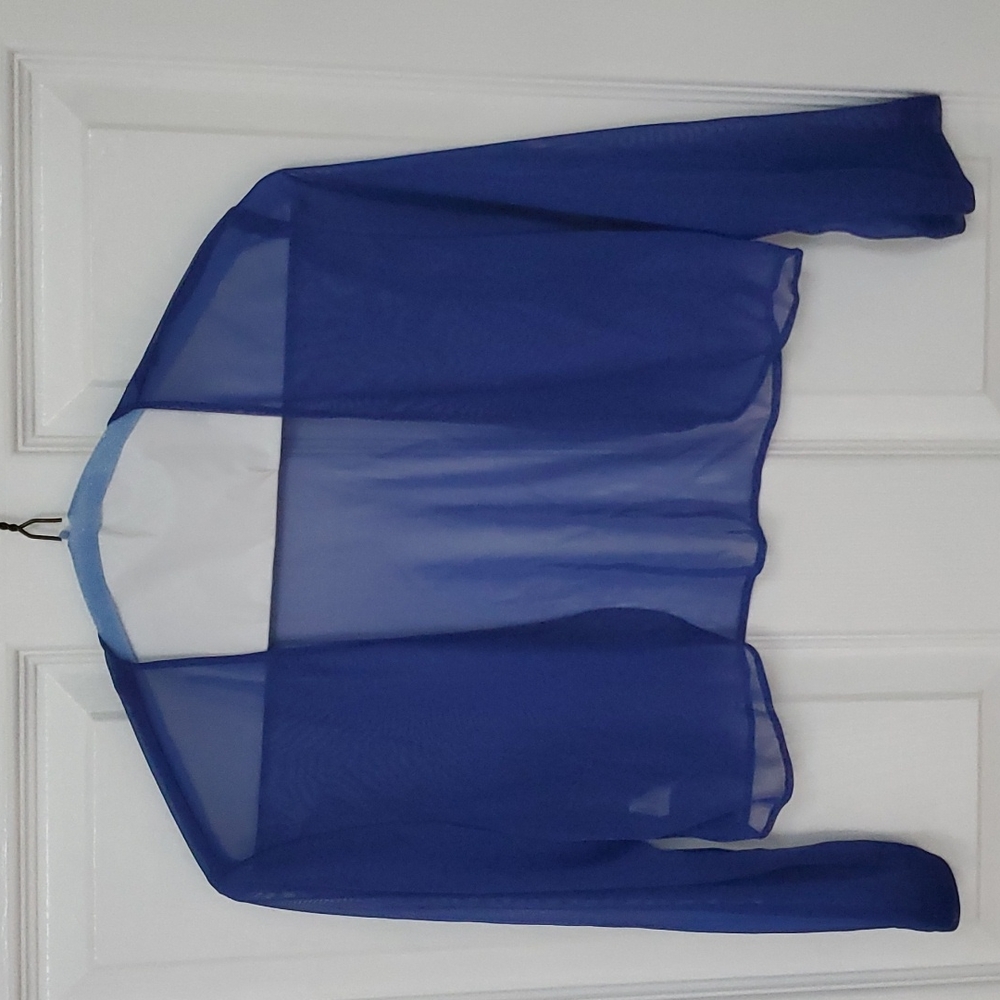 Sheer jacket for evening wear/dress; Color: Royal Blue